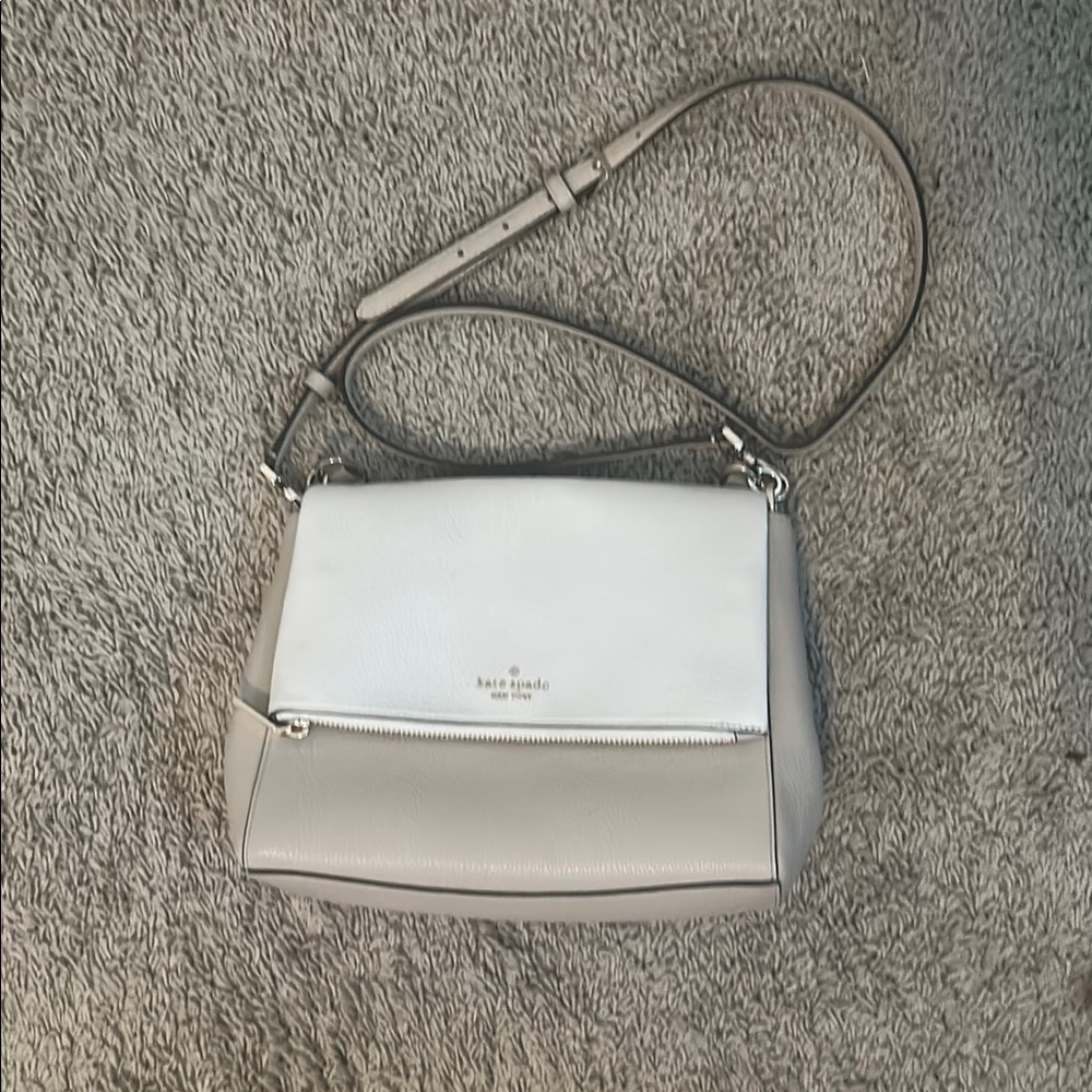 Kate Spade Gray and White Crossbody Bag